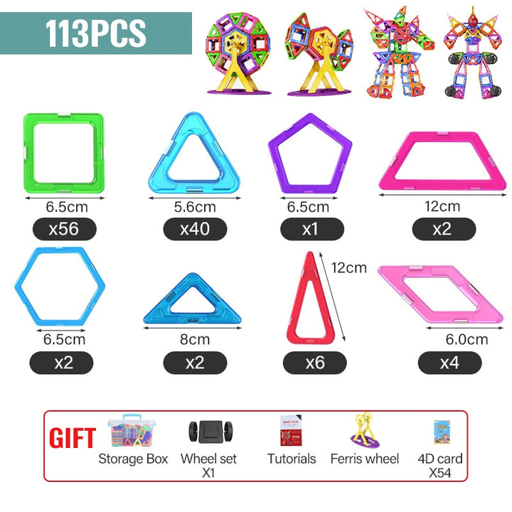 Super Brinquedo Magnético! Blocos Montáveis