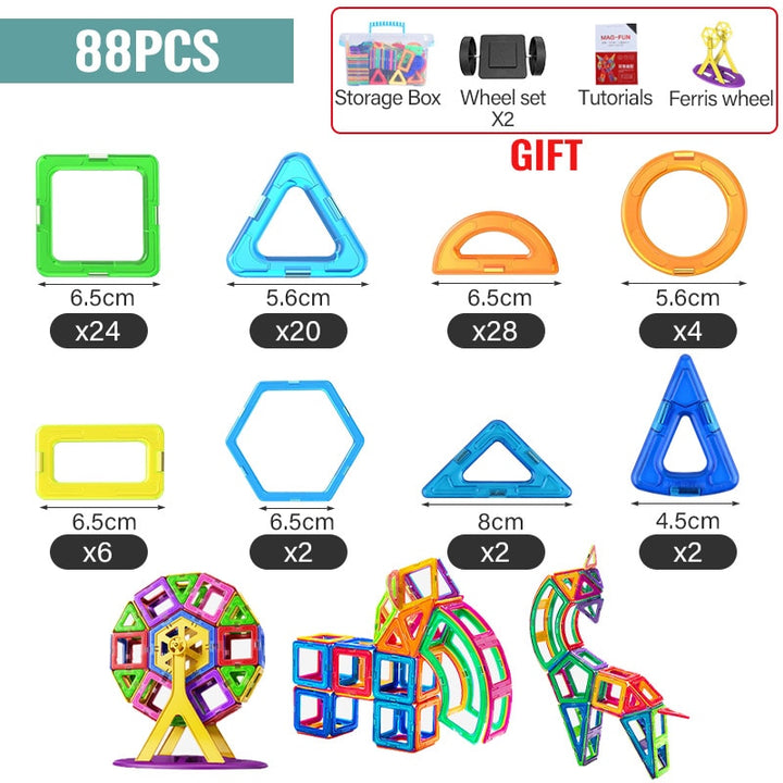 Super Brinquedo Magnético! Blocos Montáveis